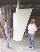 Replacement rudder for a Beneteau 54 yacht.